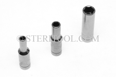 #10487 - 9mm x 1/4dr Stainless Steel Deep Socket. 1/4dr, 1/4 dr, 1/4-dr, deep, socket, stainless steel